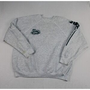 Discus Athletic Men Gray Sweater Crew Neck Pull Over Vintage Casual Size XXL